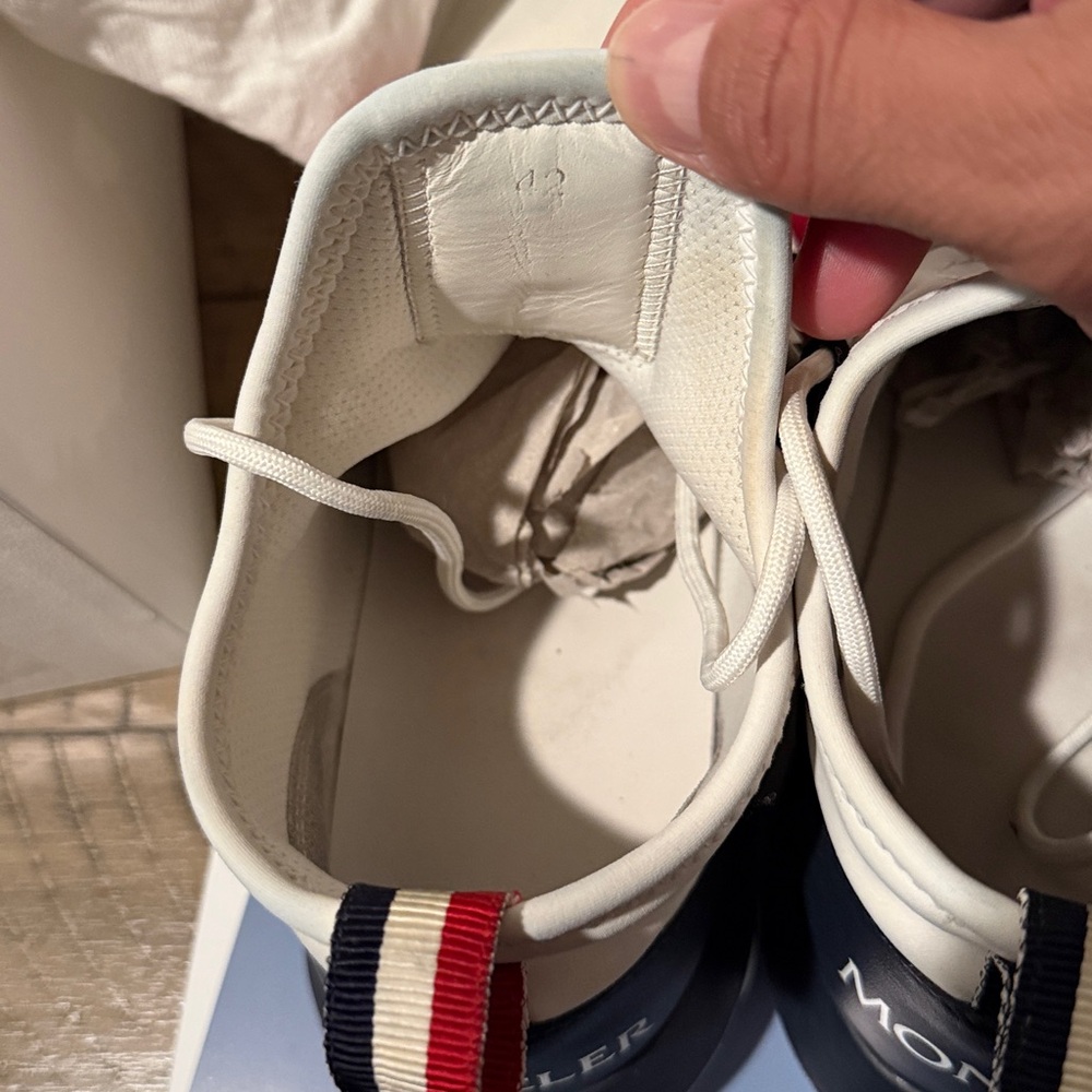 Moncler - White Sneakers with Red and Blue Accents - Picture 9 of 9